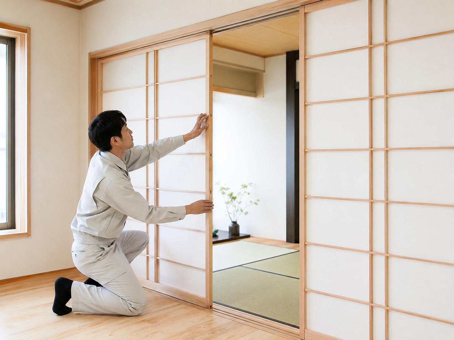 賃貸物件の障子張替え