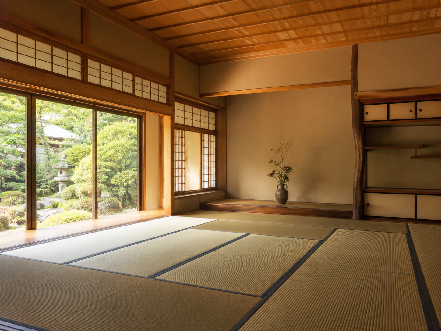 神社 社務所・控室の畳表替え